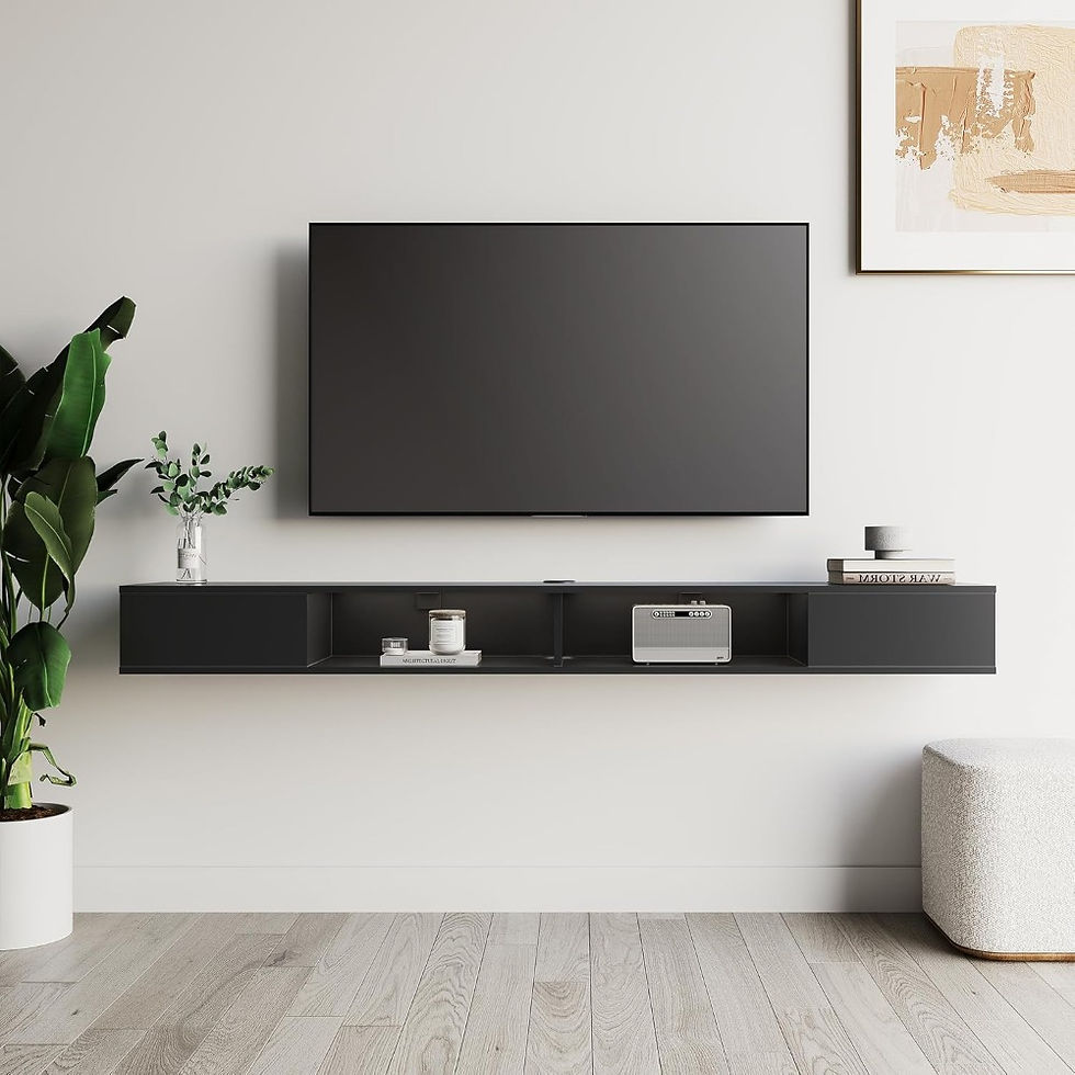 Thumbnail: 70” Floating TV Shelf – Wall-Mount Console with LED & Storage