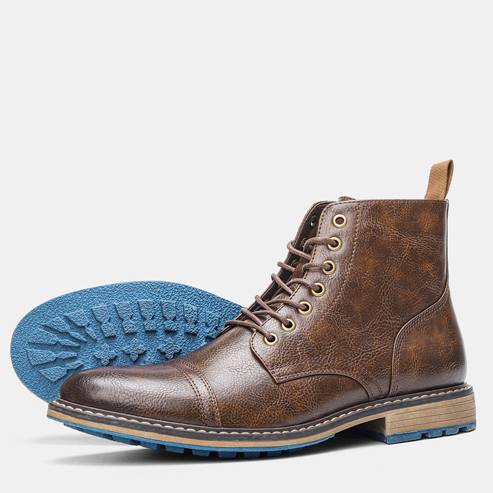 Thumbnail: Mens Comfortable Fashion Ankle Boots Casual Leather Footwear