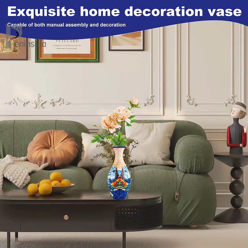 Thumbnail: 3D Puzzle Vase Flower Porcelain Design