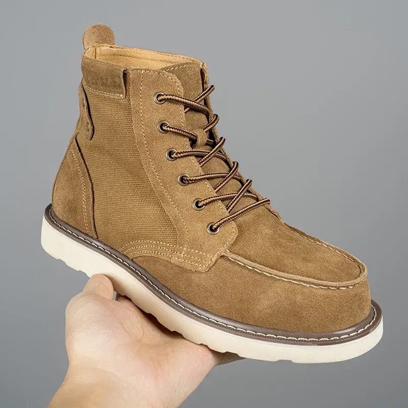 Thumbnail: Waterproof Tactical Leather Hiking Boots for Men Outdoor Desert Use