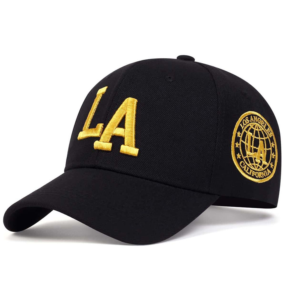 Thumbnail: LA Letter Embroidered Snapback Baseball Cap