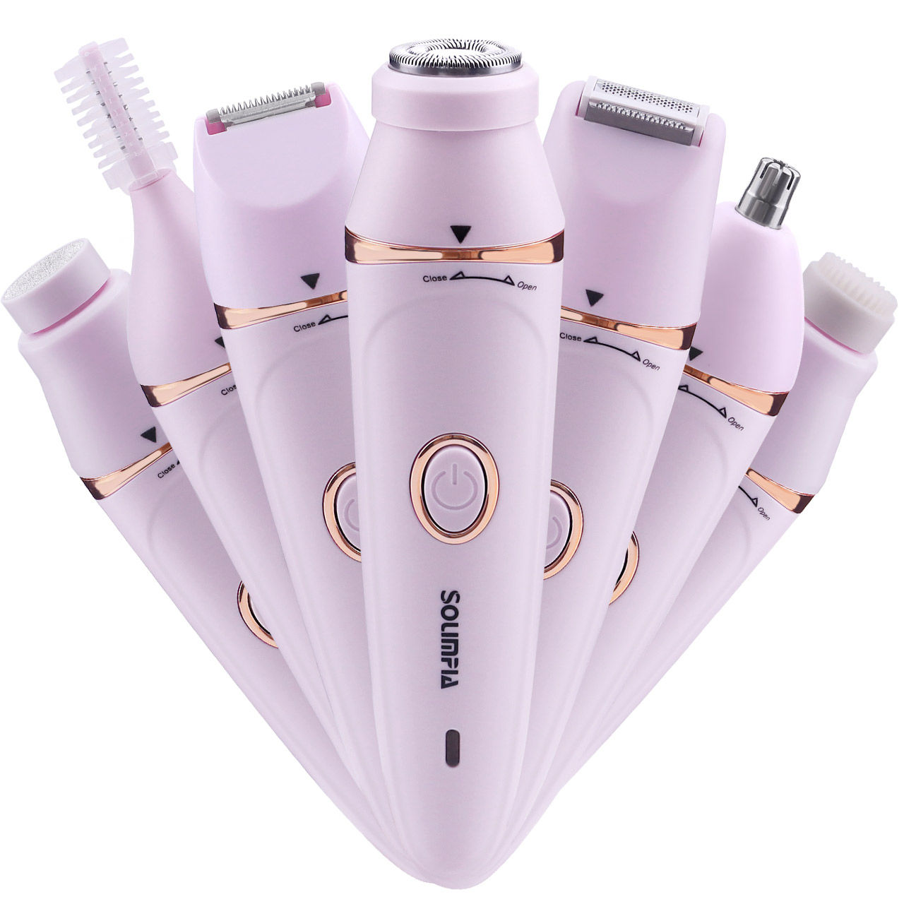 Solimpia 7-in-1 Body Hair Removal Epilator – Rechargeable, Multi-Use Design