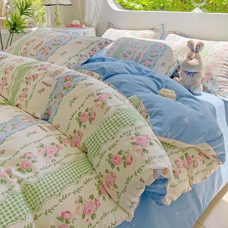 Thumbnail: Japanese Style 100% Cotton Bedding Set – 4-Piece Printed Set