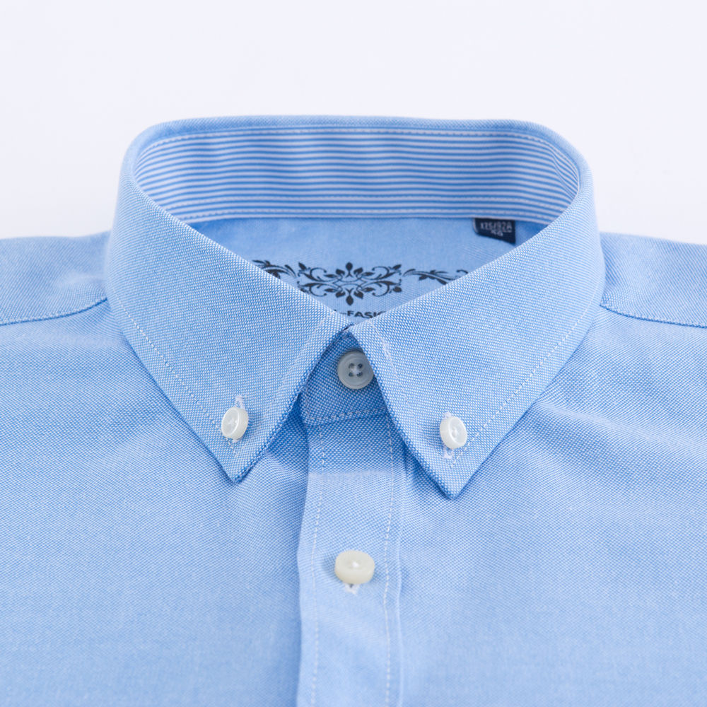Men's Cotton Blend Shirt – Long Sleeve Formal Lapel Button-Up