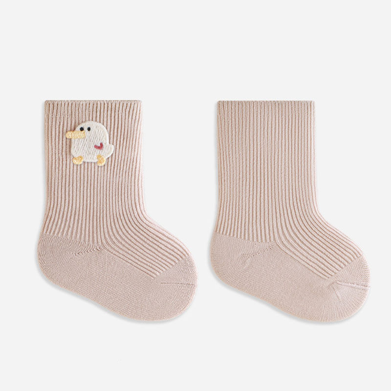 3 Pairs MILANCEL Baby Cartoon Socks – Autumn Cotton Blend Toddler Socks (0–3Y)