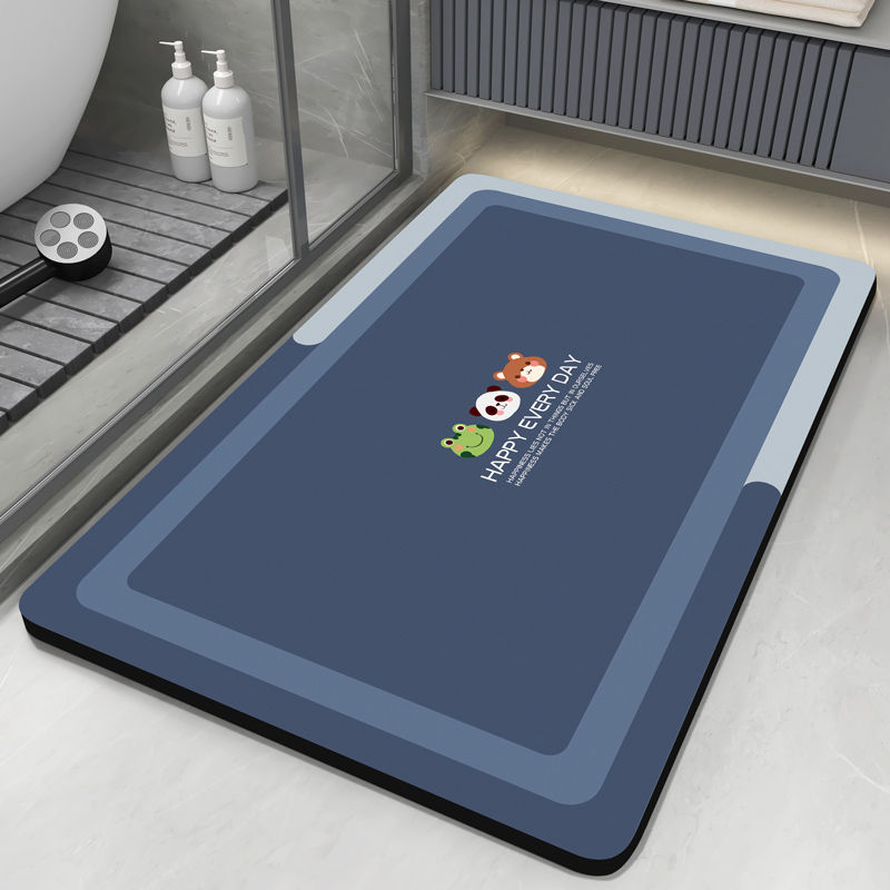 Thumbnail: Quick-Dry Diatomite Bath Mat – Anti-Slip, Scenic Pattern, Suede Surface