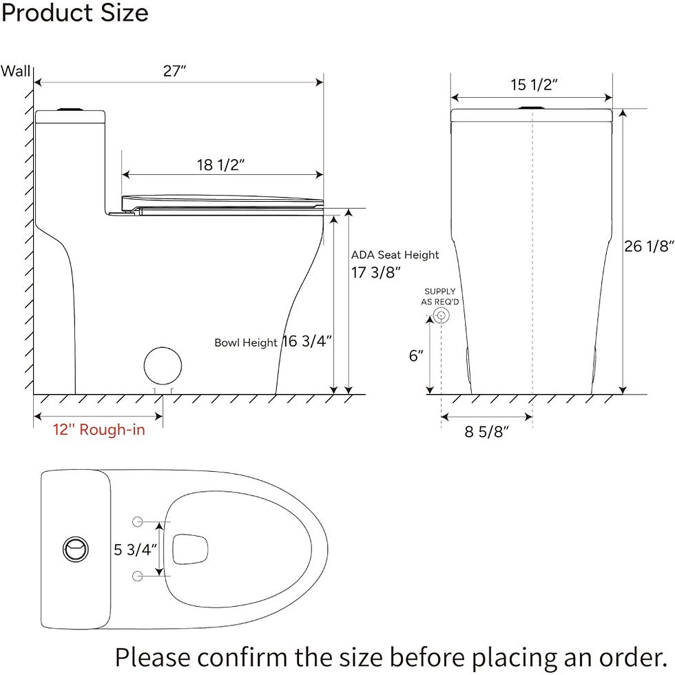 Thumbnail: ADA-Compliant Tall One-Piece Toilet with Concealed Tank and Dual Flush