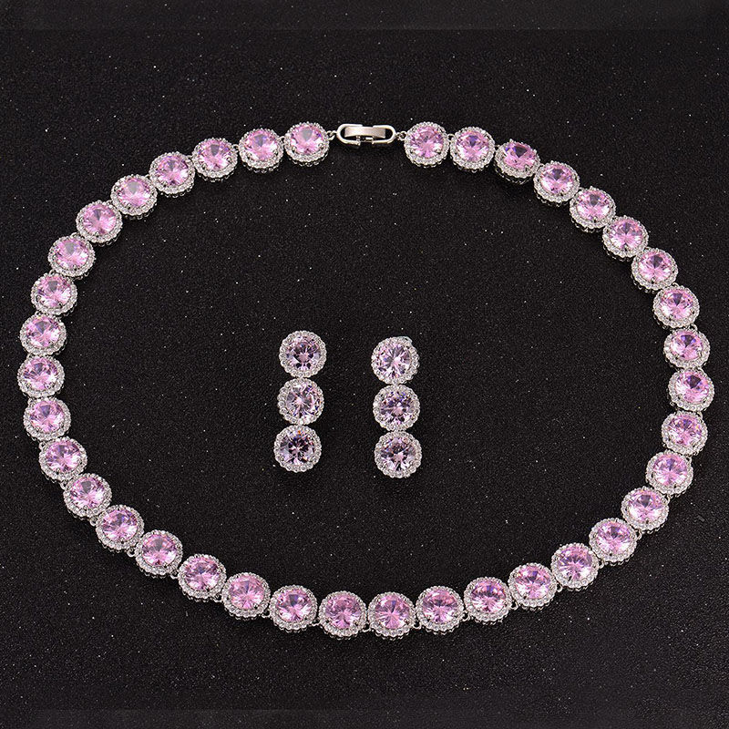 Women’s 18K Gold‑Plated Jewelry Set – Necklace & Earrings