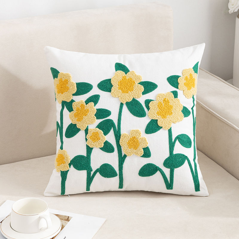 Thumbnail: Cotton Embroidered Pillow Cover – Office & Car Cushion
