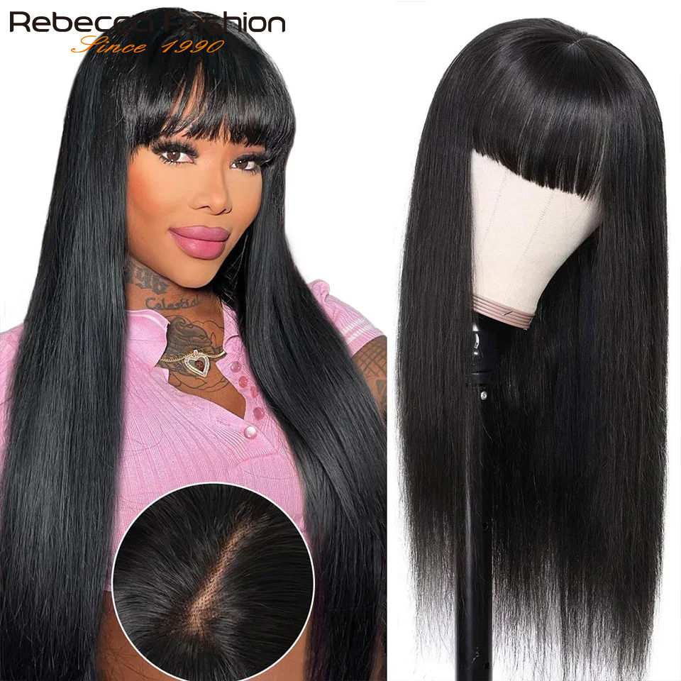 Thumbnail: 3x1 Middle Part Bone Straight Human Hair Lace Wig 100% Brazilian