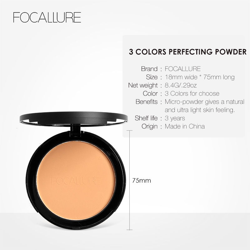 Thumbnail: Mineral Pressed Powder with 3 Shades Waterproof Natural Concealer and Contour