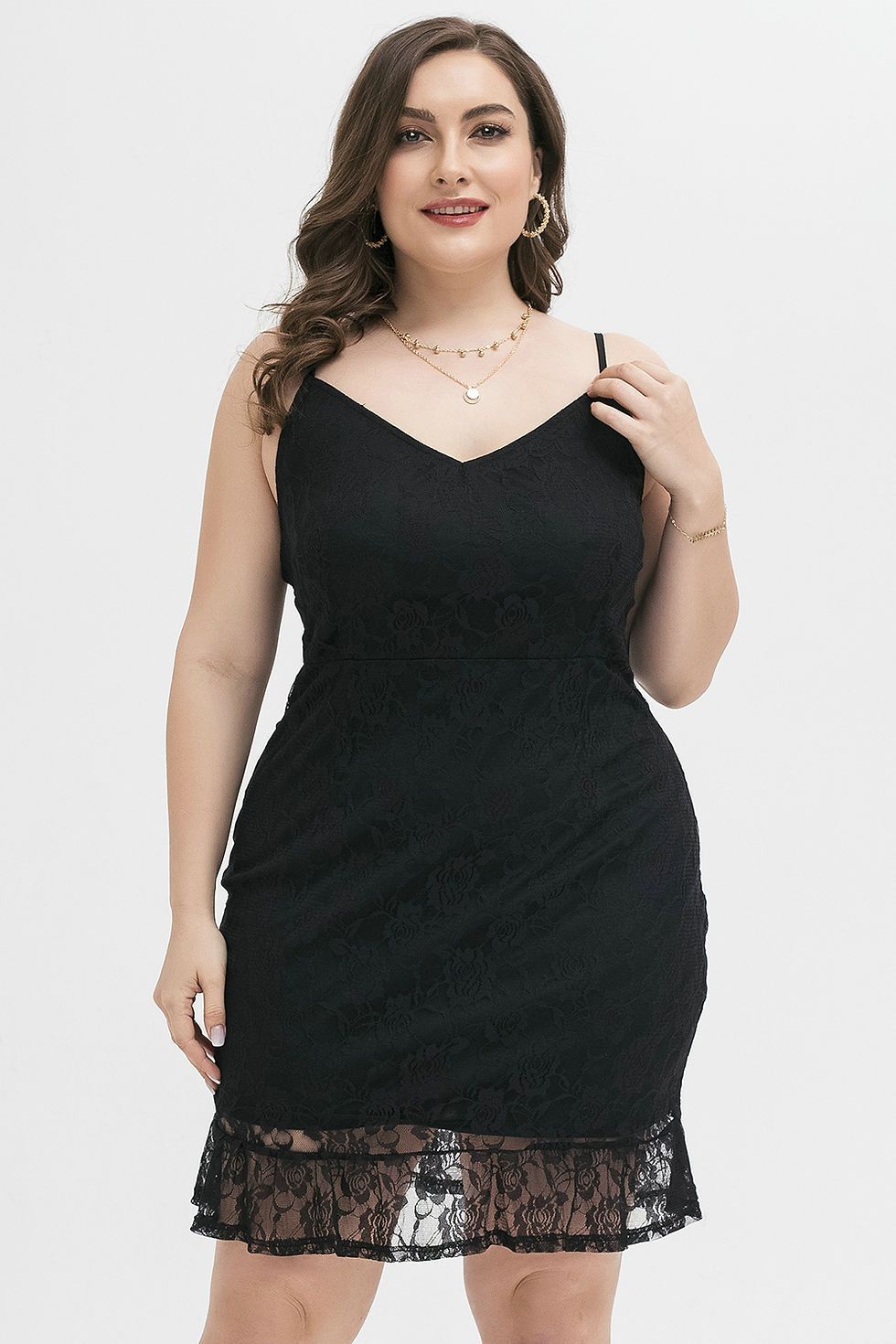 Thumbnail: Lace Suspender Party Dress Fresh Style for Spring Summer