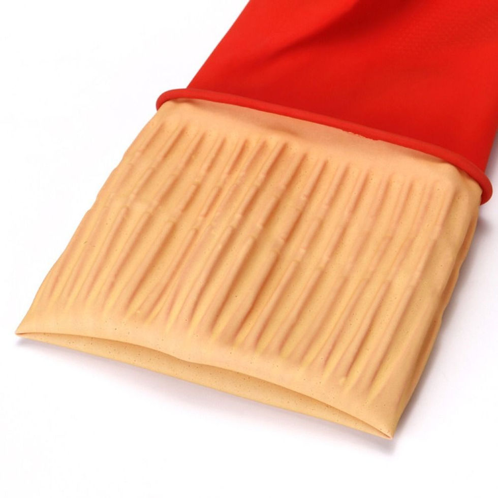 Thumbnail: Heavy-Duty Rubber Gloves – Extra-Long Cuffs for Car Washing & Household Cleaning