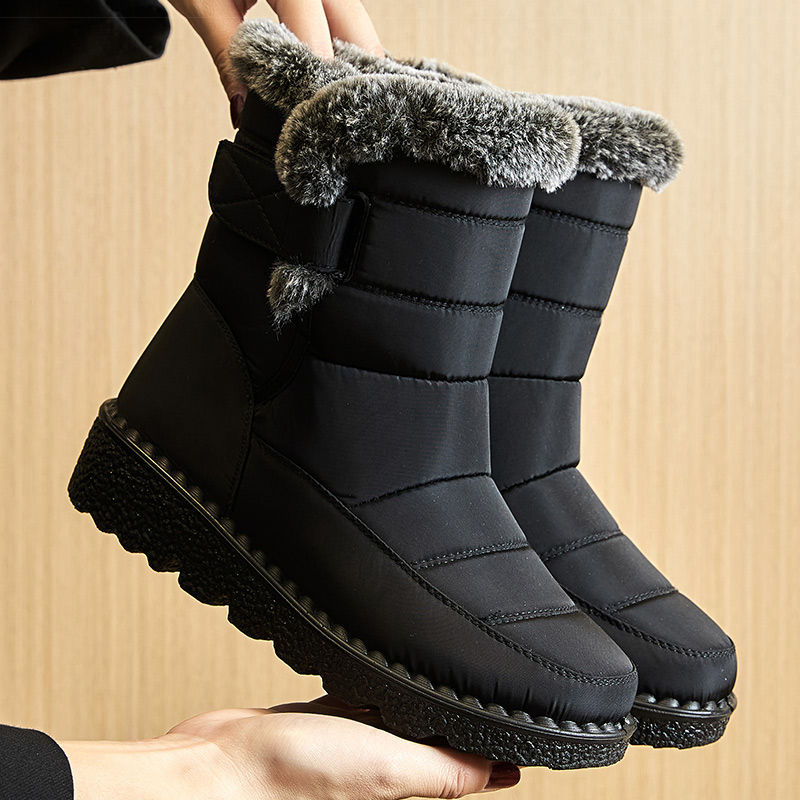 Thumbnail: Womens Winter Ankle Boots with Low Heels Trendy and Comfortable Design