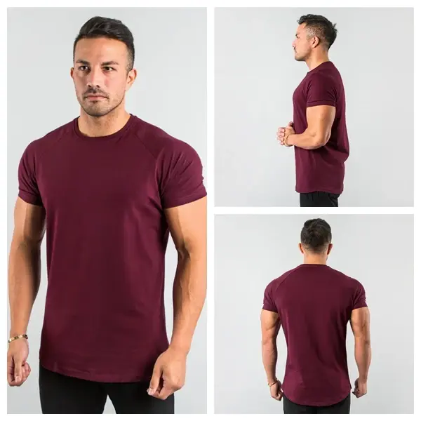 Thumbnail: Custom Cotton Stretch Gym T-Shirt for Men