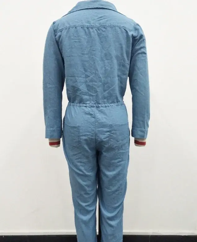 Thumbnail: Long Sleeve Denim Jumpsuit Women Skinny Fit Casual Fashion Overalls