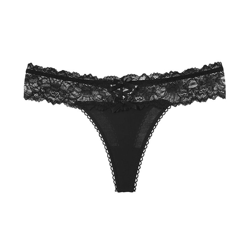 Thumbnail: Women’s Sexy Lace Panties Low-Waist Breathable G-String Thong Briefs