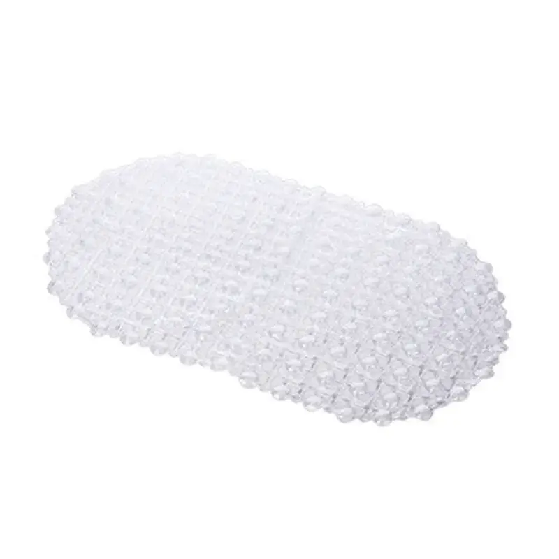 Thumbnail: Strong Suction Anti-Slip PVC Bath Mat – Wave Pattern Shower Rug (67×37cm)