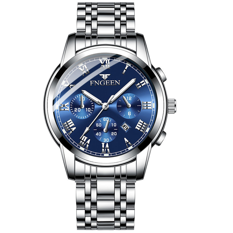 Thumbnail: Quartz Chronograph Watch with Gold Accents & Custom Logo Option