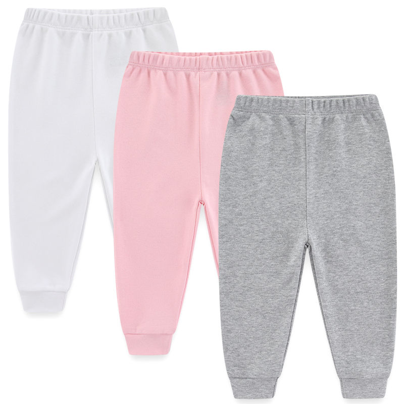 Thumbnail: 3 Pieces Cotton Pants for Baby Boy/Girl