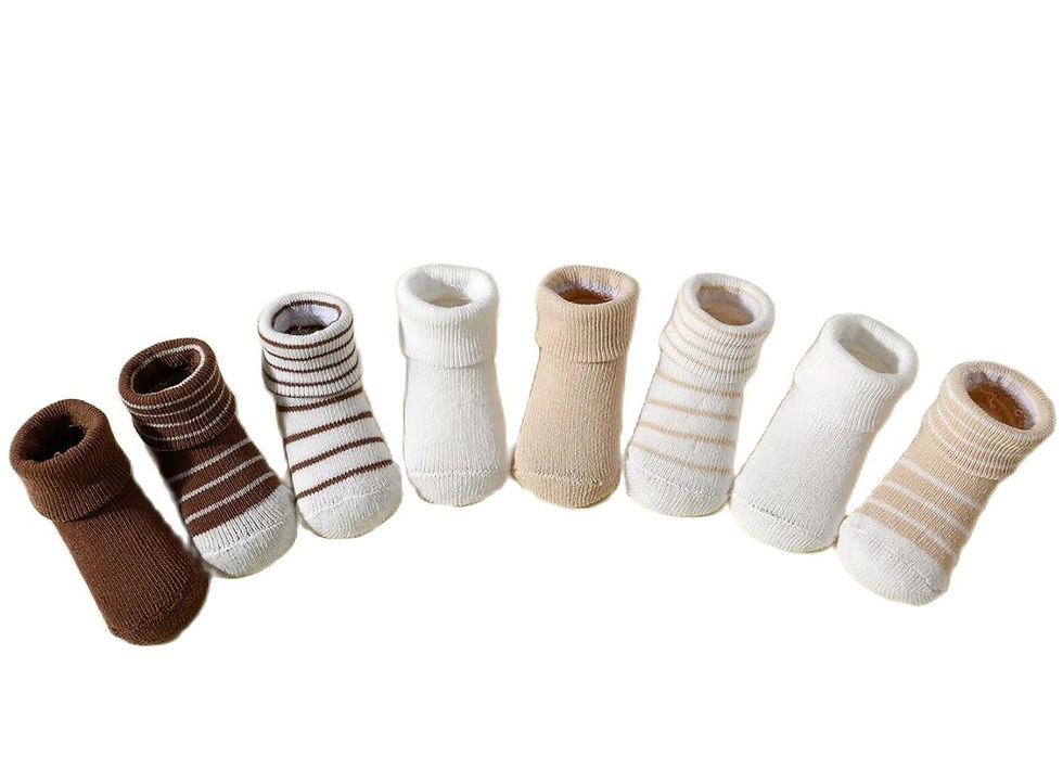 Thumbnail: 4 Pairs Baby Non-Slip Socks – Soft Infant Floor Socks for Boys & Girls (0–12M)