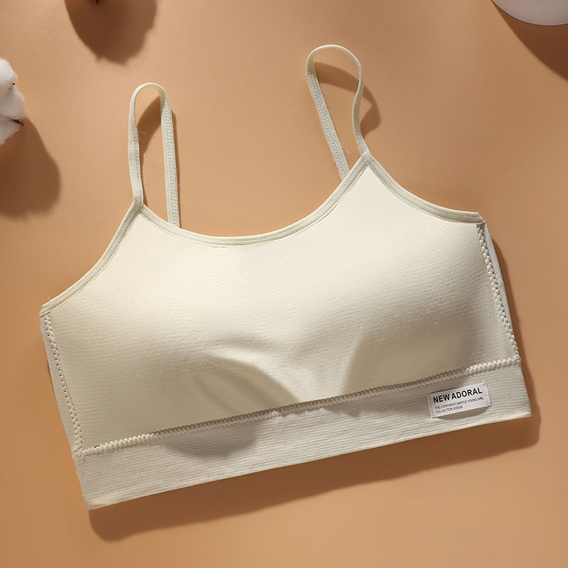 Thumbnail: Children Girls' Training Bra with Pad Cotton Camisole – Breathable Tween Bra