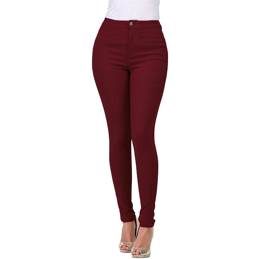 Thumbnail: Women's High Waist Stretch Skinny Jeans – 7 Colors, Slim Fit, Full Length