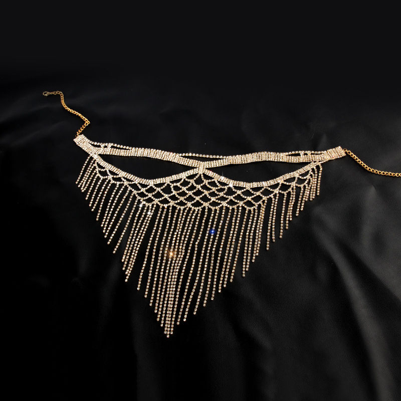 Thumbnail: Rhinestone Multi‑Layer Tassel Facial Accessory – Retro Bohemian Style