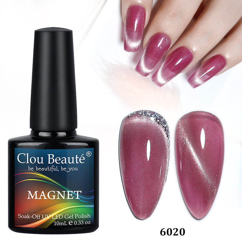 Red Green Crystal Cat Eye Magnetic Gel Nail Polish 9D Galaxy Effect