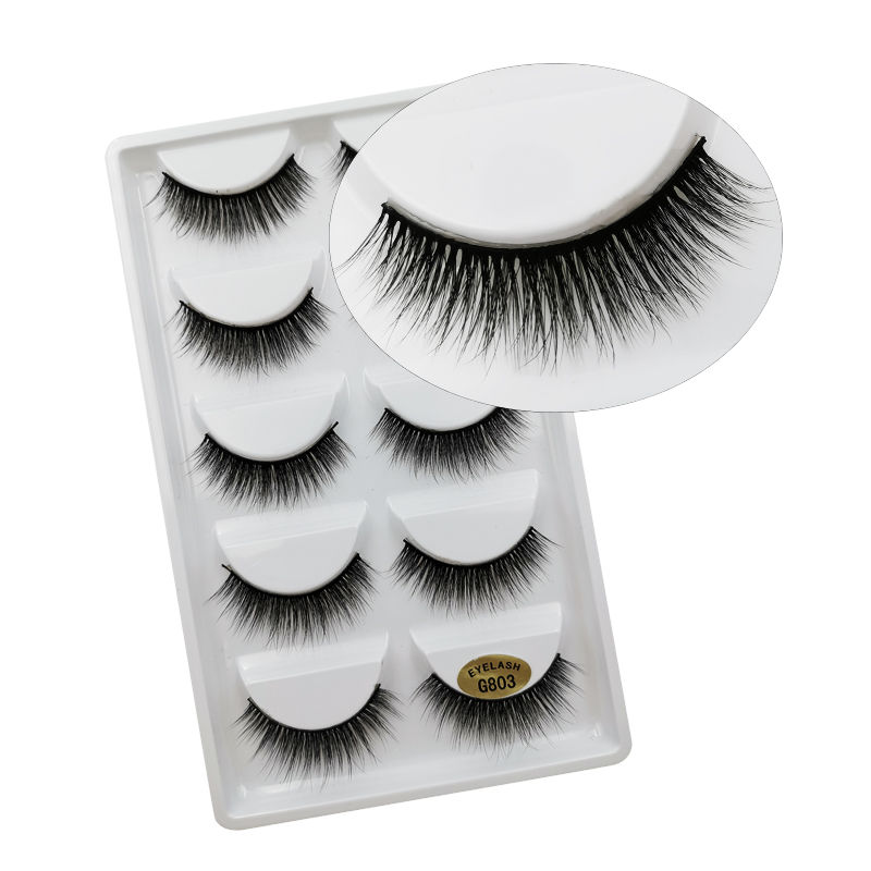 Thumbnail: YSDO 3/5‑Pair 3D Faux Mink Soft Natural Thick Long Full Strip Eyelashes Set