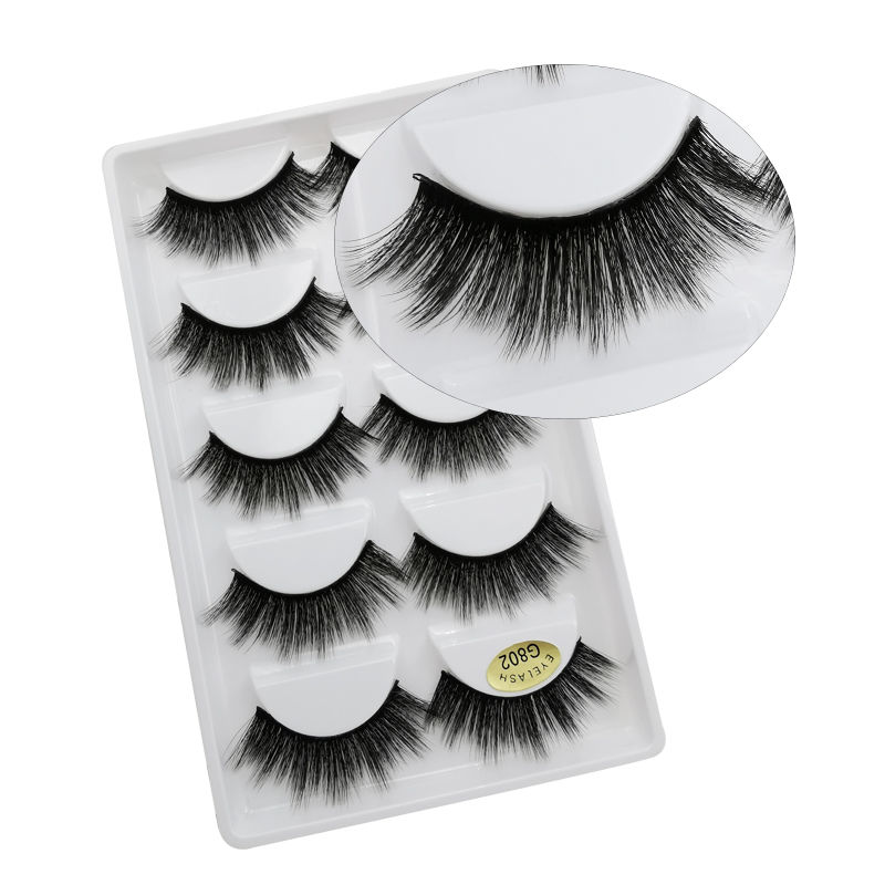 Thumbnail: YSDO 3/5‑Pair 3D Faux Mink Soft Natural Thick Long Full Strip Eyelashes Set