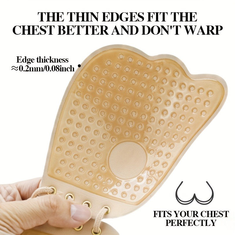 Thumbnail: Silicone Chest Stickers for Women with Seamless Push Up Invisible Breast Petals