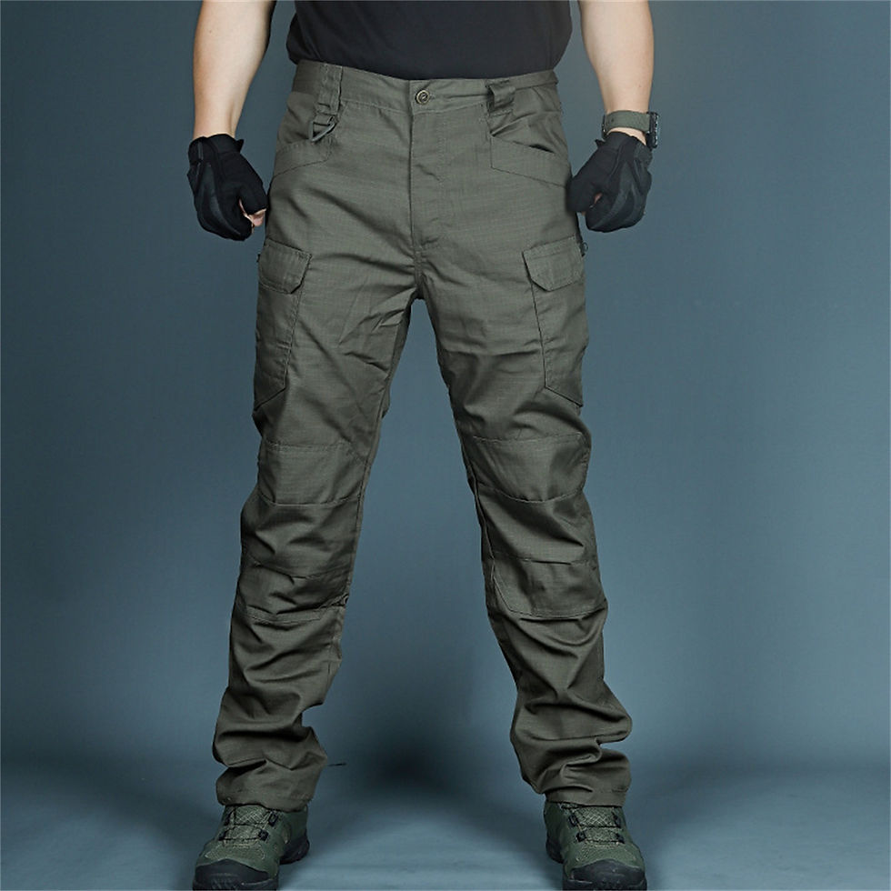 Thumbnail: Plus Size Tactical Cargo Pants – Multi-Pocket, Safari Style, Full-Length