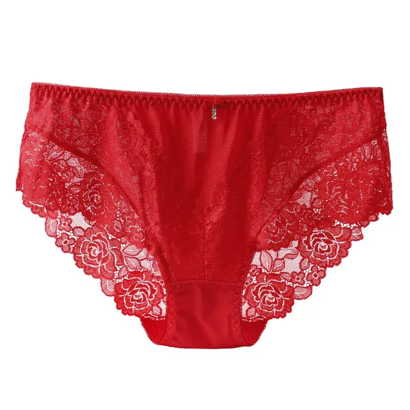 Thumbnail: Plus Size Women Briefs Fat Women Lace Panty Briefs Panties Underwear