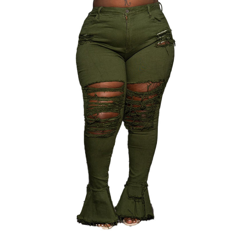 Thumbnail: Washed Skinny Jeans High Waist Distressed Denim Streetwear Pants