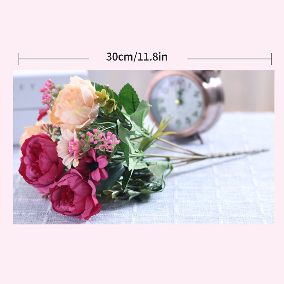 Thumbnail: Artificial Peony Bouquet with Baby’s Breath and Daisy Flowers for Home Décor