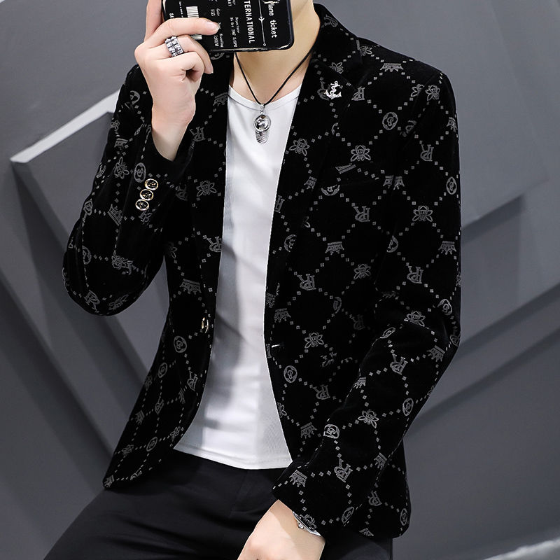 Thumbnail: Men’s Corduroy Smart Casual Single‑Breasted Blazer
