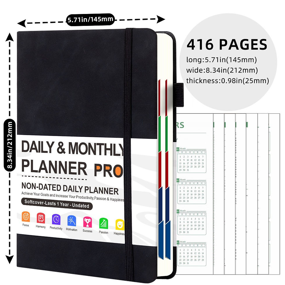 Thumbnail: A5 Daily Planner Notebook With 416 Pages