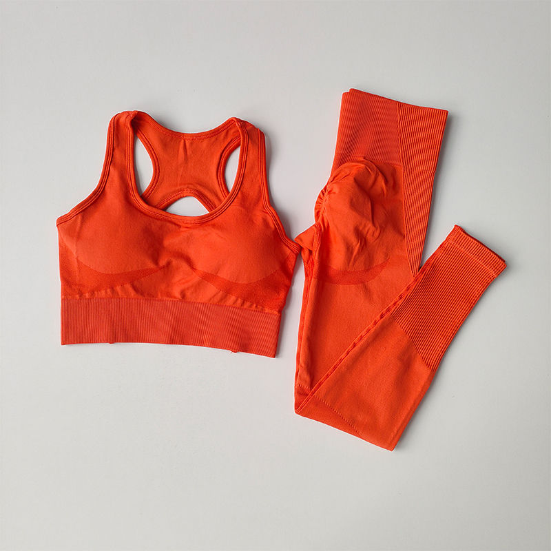 Thumbnail: 2PCS Shockproof Sports Bra Set for Women with Fitness Tank Top