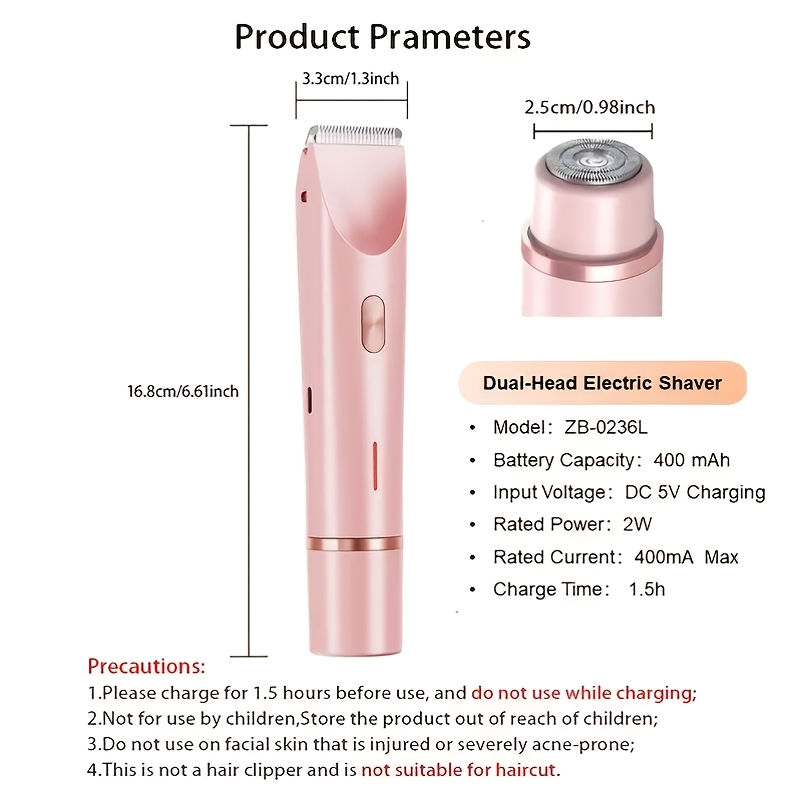 Thumbnail: Women’s Double-Head Electric Shaver & Private Hair Trimmer