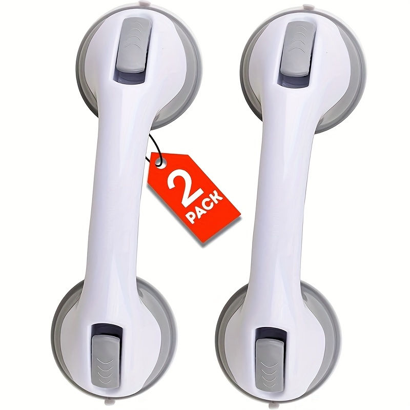 Thumbnail: 2 Pack Suction Grab Bars Bathroom Safety Handles for Shower Tub
