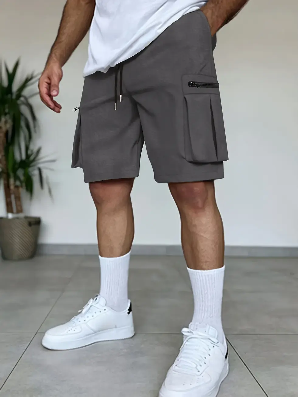 Thumbnail: Men's Summer Drawstring Shorts Multi-Pocket Casual Fit