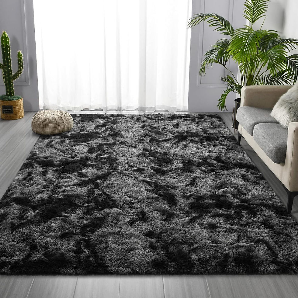 Thumbnail: Lochas Super Soft Plush Tie-Dye Velvet Rug – Large Washable Shaggy Rug for Home