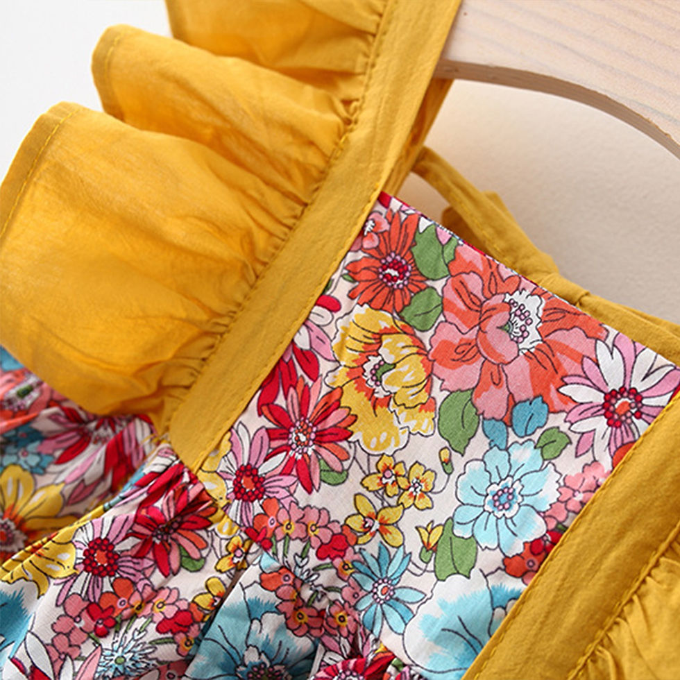 Thumbnail: 2pcs Baby Girl Summer Dress Outfit Set