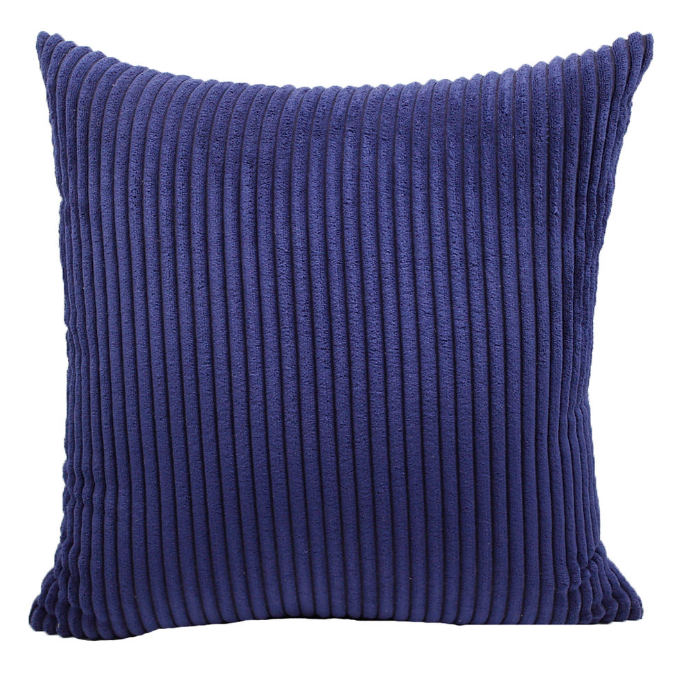 Thumbnail: Striped Corduroy Cushion Cover in Solid Colors