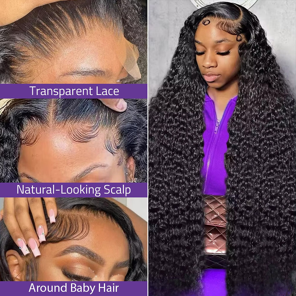 Thumbnail: Deep Wave HD Lace Wig – 13x6 Frontal, 200% Density, 30–40 Inch Brazilian Hair