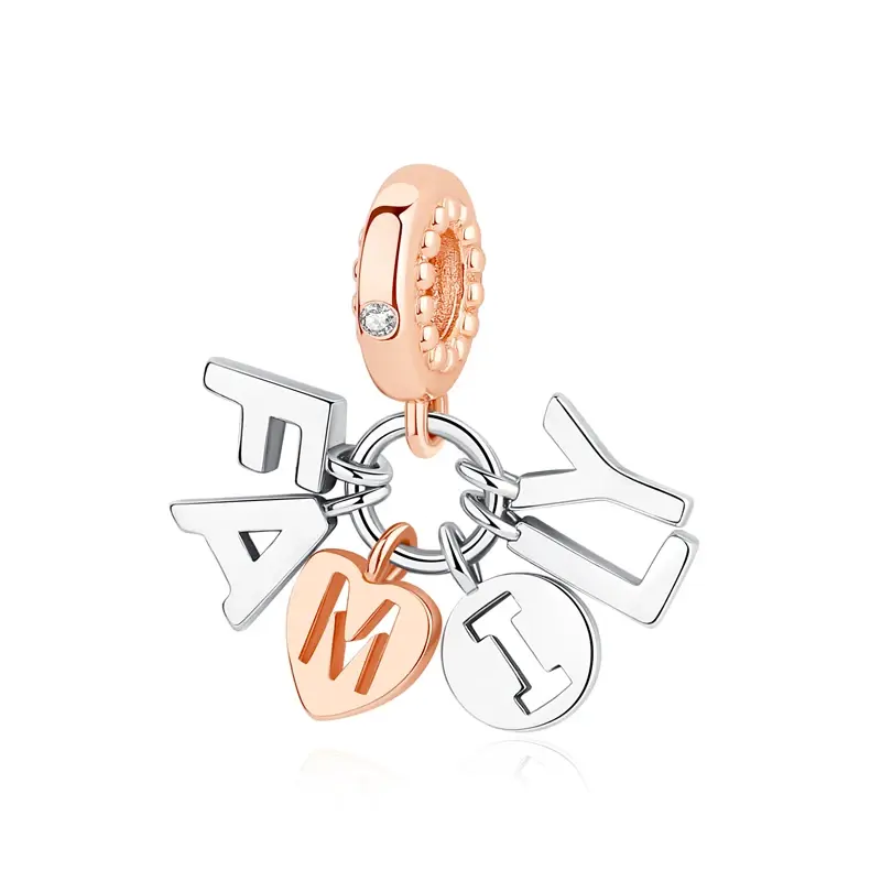 Thumbnail: Original 925 Sterling Silver Charm Bead Family Tree Mom Pendant