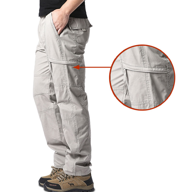 Thumbnail: Men's Loose Fit Casual Elastic Waist Cargo Pants