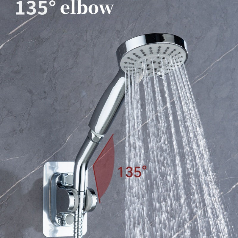 Thumbnail: Chrome Handheld Shower Head Adapter with Adjustable Extension Arm
