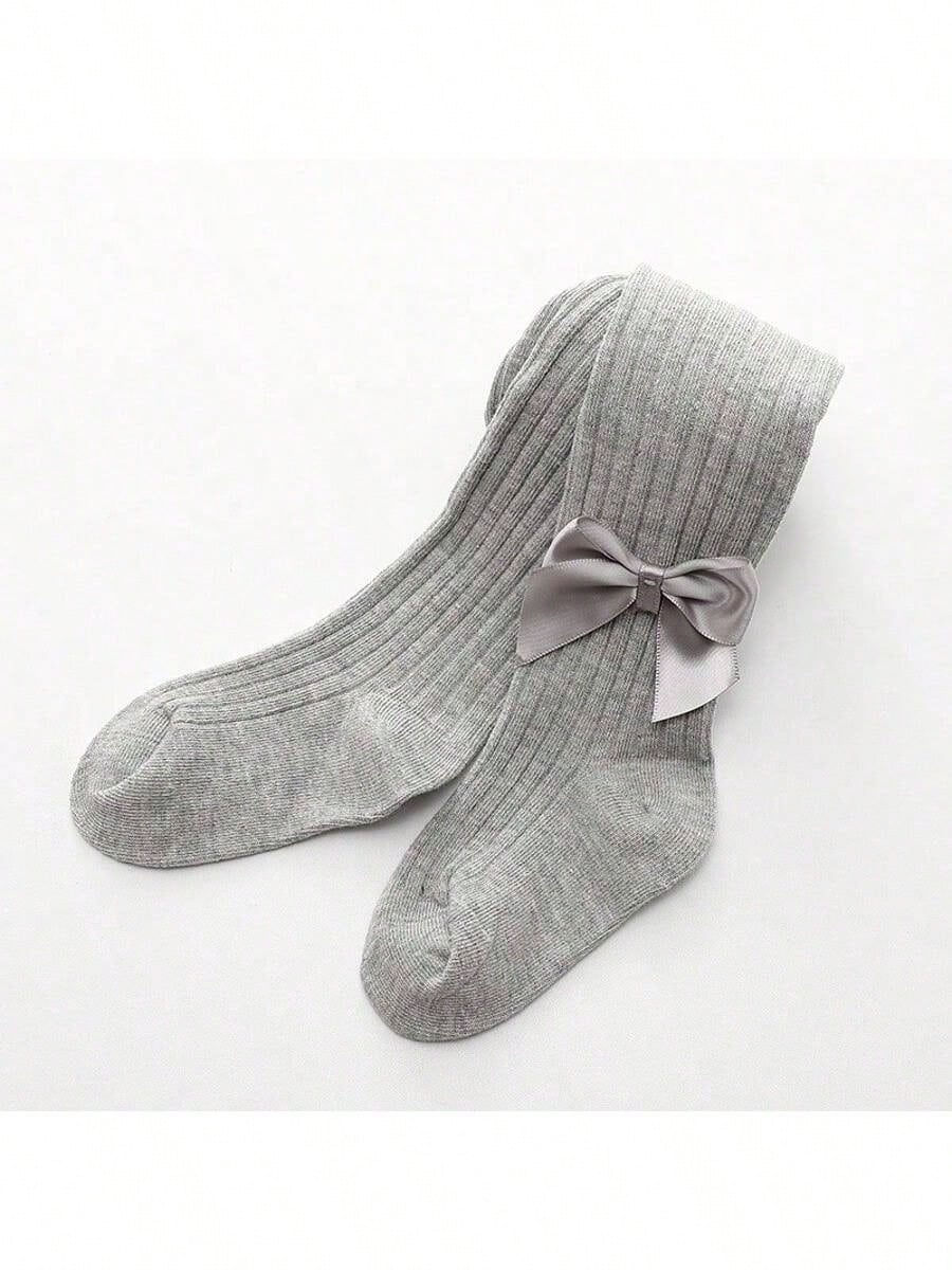 Thumbnail: 3 Pairs Baby Girl Bow Pantyhose – Autumn & Winter Cute Tights